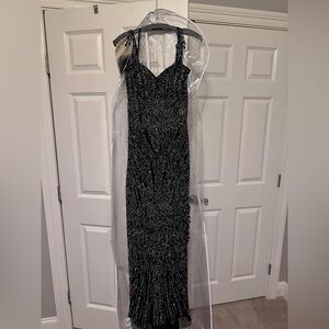 Primavera Couture Strapless Black Dress